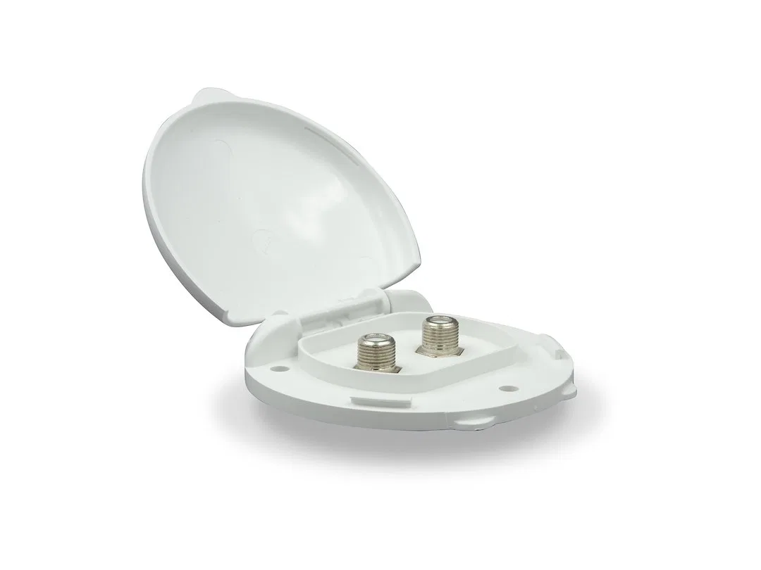 94324 – B&B MOLDERS TV Cable Entry Plate, Dual Cables Cable/ Cable 1-1/2 Inch Diameter Cutout Dimension 3 Inch Diamet...